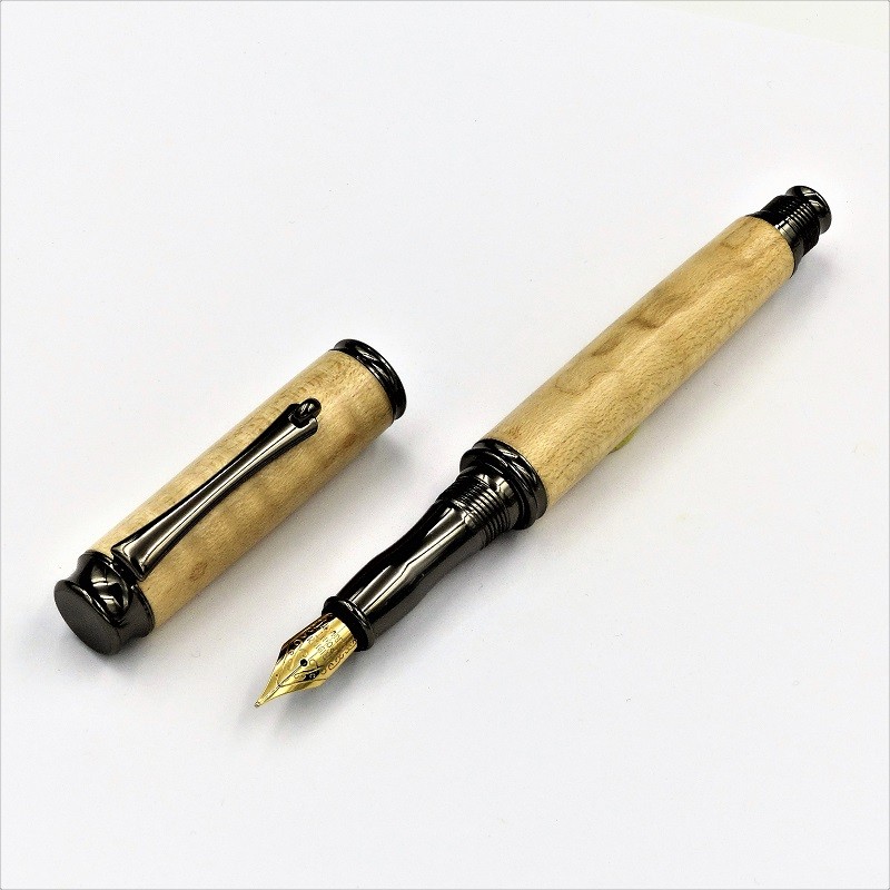 Abcsea Stylo Plume Bois Véritable Fleur De Prunier - Stylo Élégant Pour Écriture Fluide